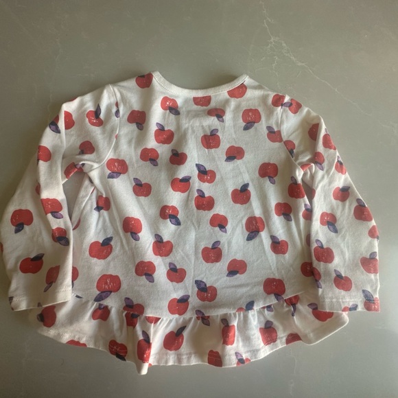 Preloved Cat & Jack Cream Top with Red and Purple Heart Design - Picture 3 of 3